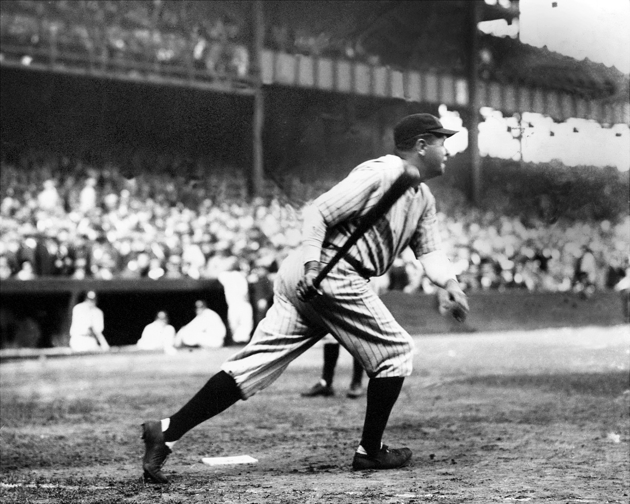 Babe Ruth takes a swing during the 1926 MLB season