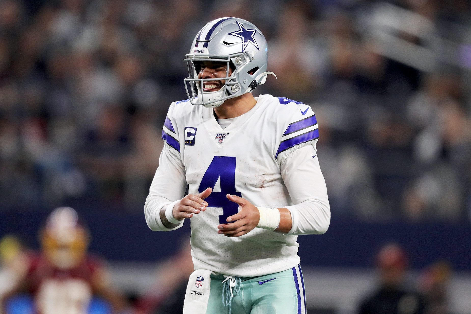 Dak Prescott in action with the Dallas Cowboys