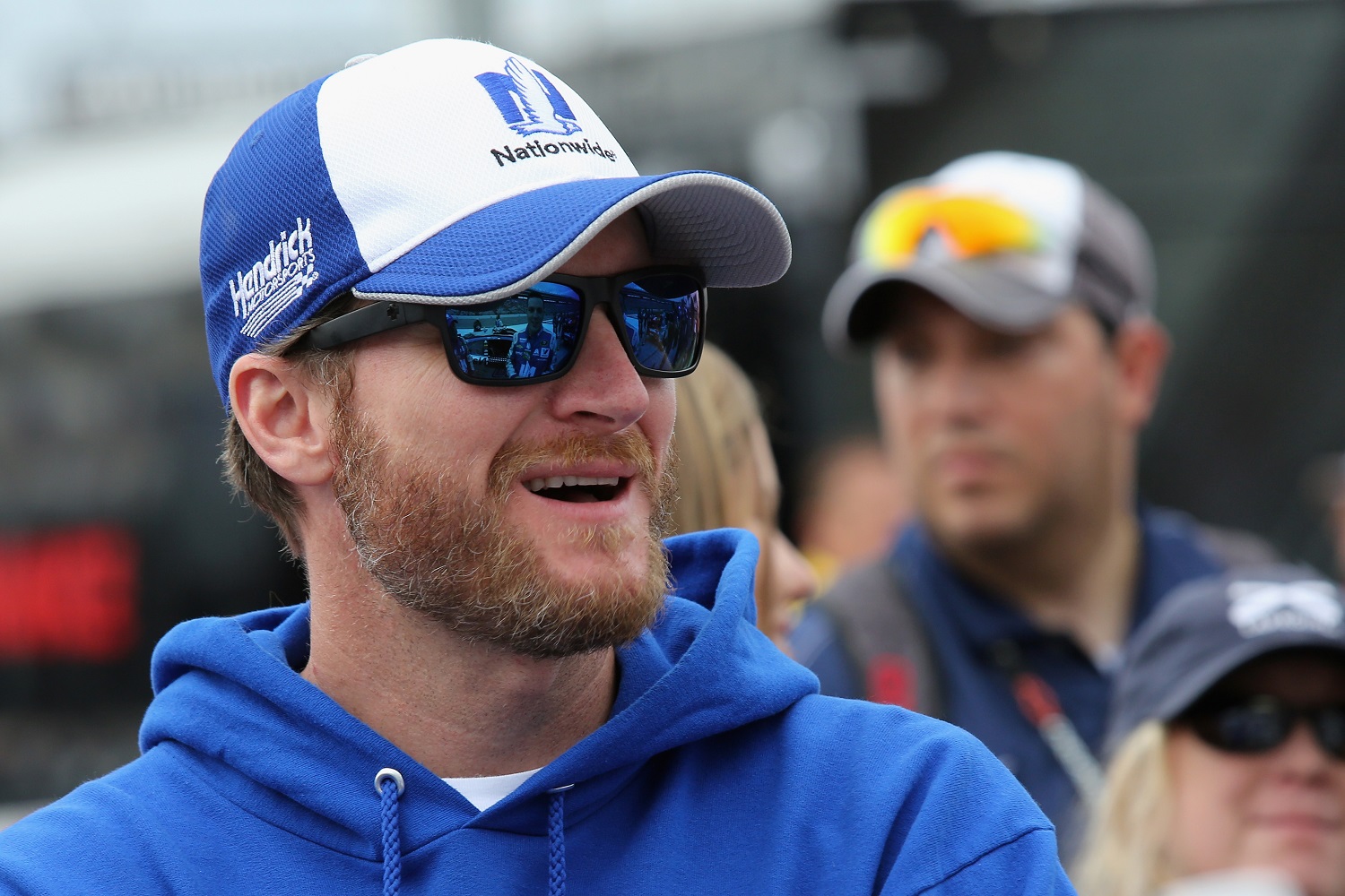 Dale Earnhardt Jr. didn't get written up, but he was pulled over for speeding on his way to a NASCAR race in 2016.
