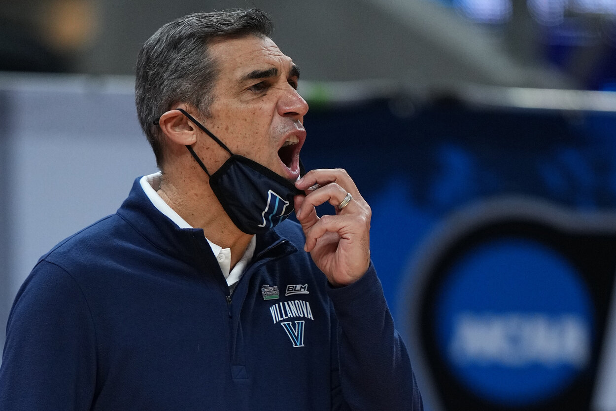 Villanova head men's basketball coach Jay Wright during the 2021 NCAA Tournament.