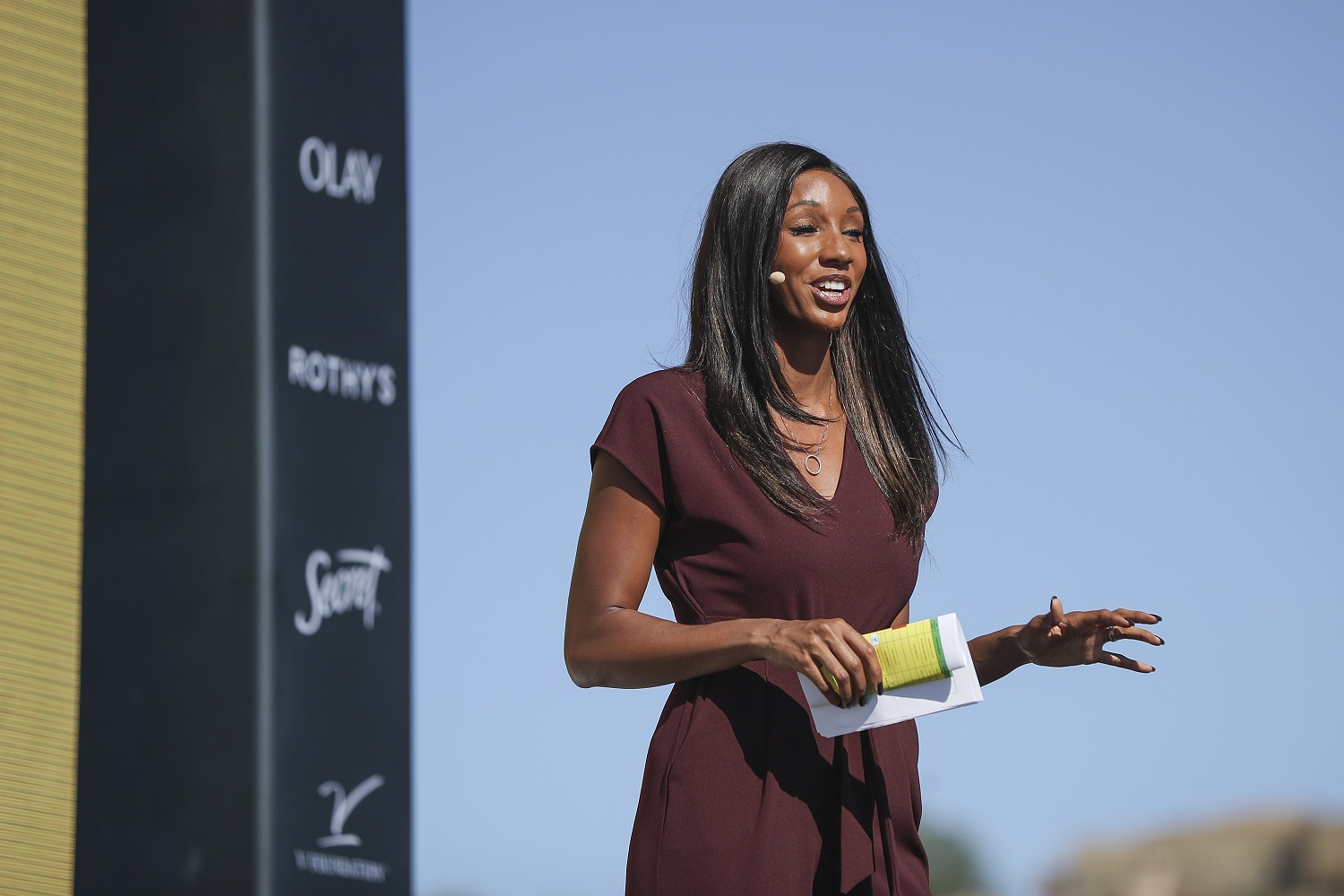 ESPN sideline reporter and host Maria Taylor says she loves the chicken wings at a well-known Atlanta strip club.