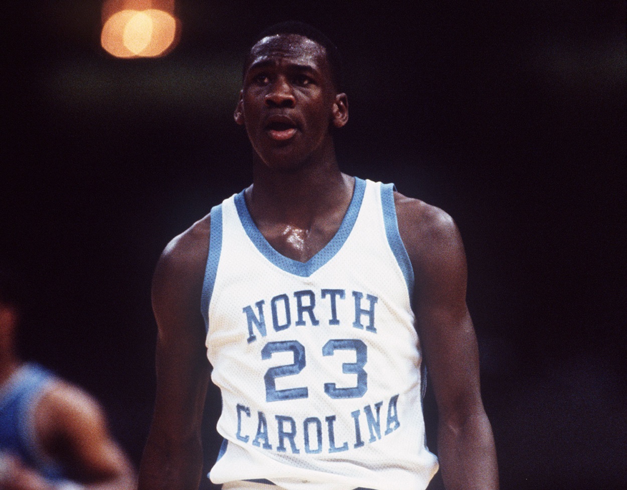 Michael Jordan during the 1982 NCAA Championship Game