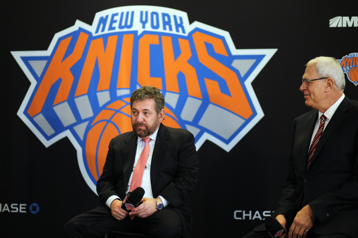 The New York Knicks removed a fan who was wearing a 'Ban Dolan' shirt at the game Tuesday.
