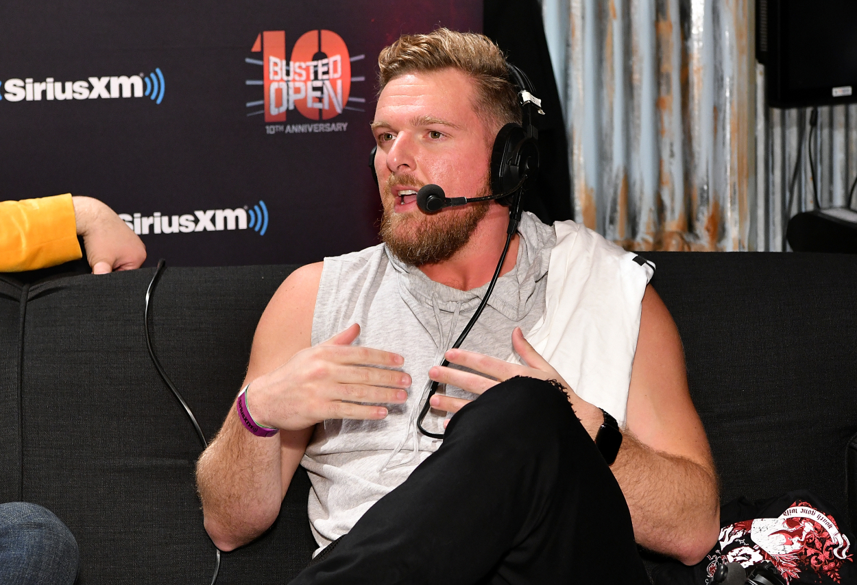 Former Colts punter Pat McAfee during SiriusXM's "Busted Open."