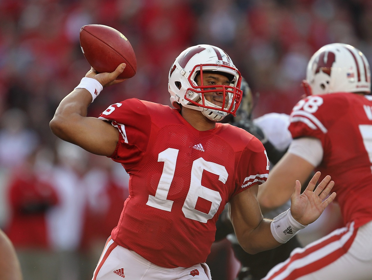 Russell Wilson, pictured during his senior season at Wisconsin