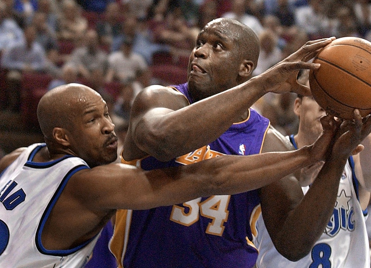 Shaquille O'Neal of the Los Angeles Lakers in 2002