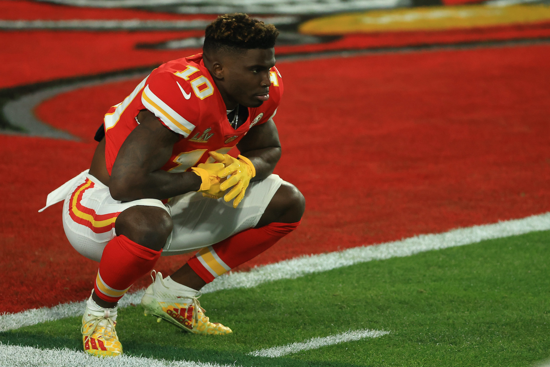 Kansas City Chiefs wide receiver Tyreek Hill ahead of Super Bowl 55