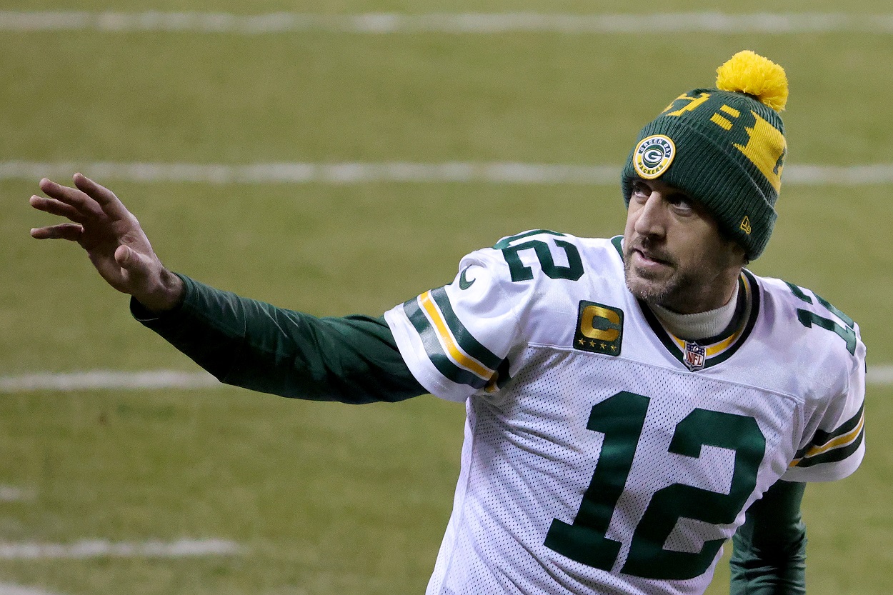 Aaron Rodgers following the final game of the Green Bay Packers' 2020 NFL regular season
