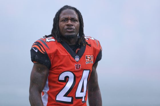 Cincinnati Bengals cornerback Adam Jones walks onto the field