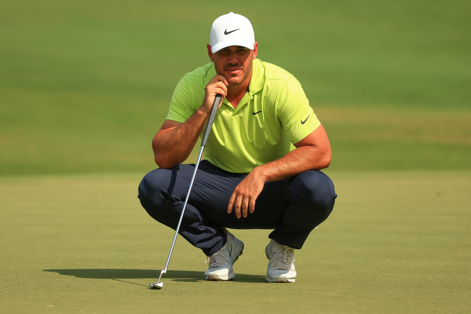 Brooks Koepka lines up a putt during the World Golf Championships-Workday Championship at The Concession.