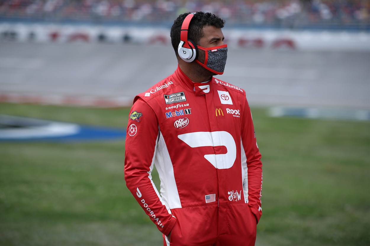 Bubba Wallace before race at Talladega