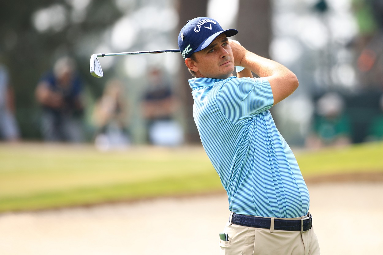 Christiaan Bezuidenhout tees off during the first round of the 2021 edition of The Masters