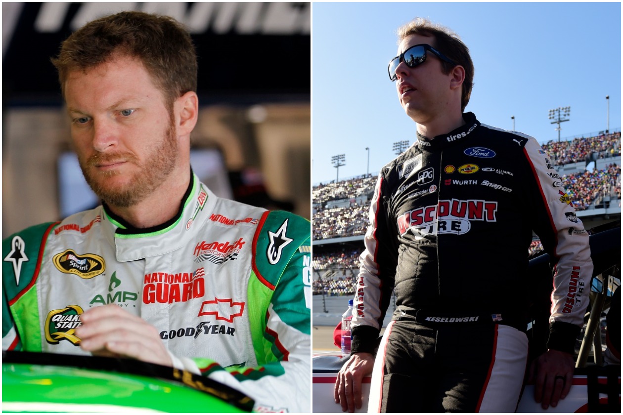 Dale Earnhardt Jr. (left) and Brad Keselowski (right)