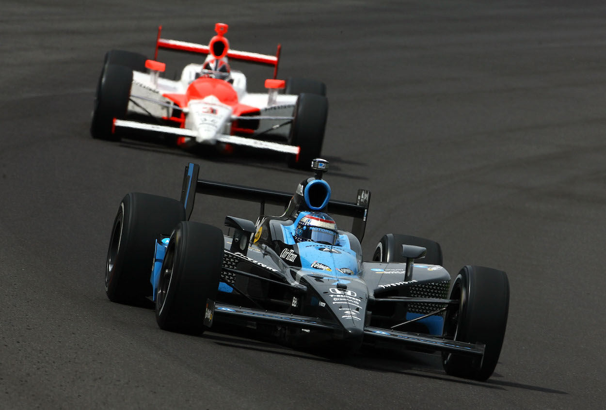 Danica Patrick racing at 2008 Indianapolis 500