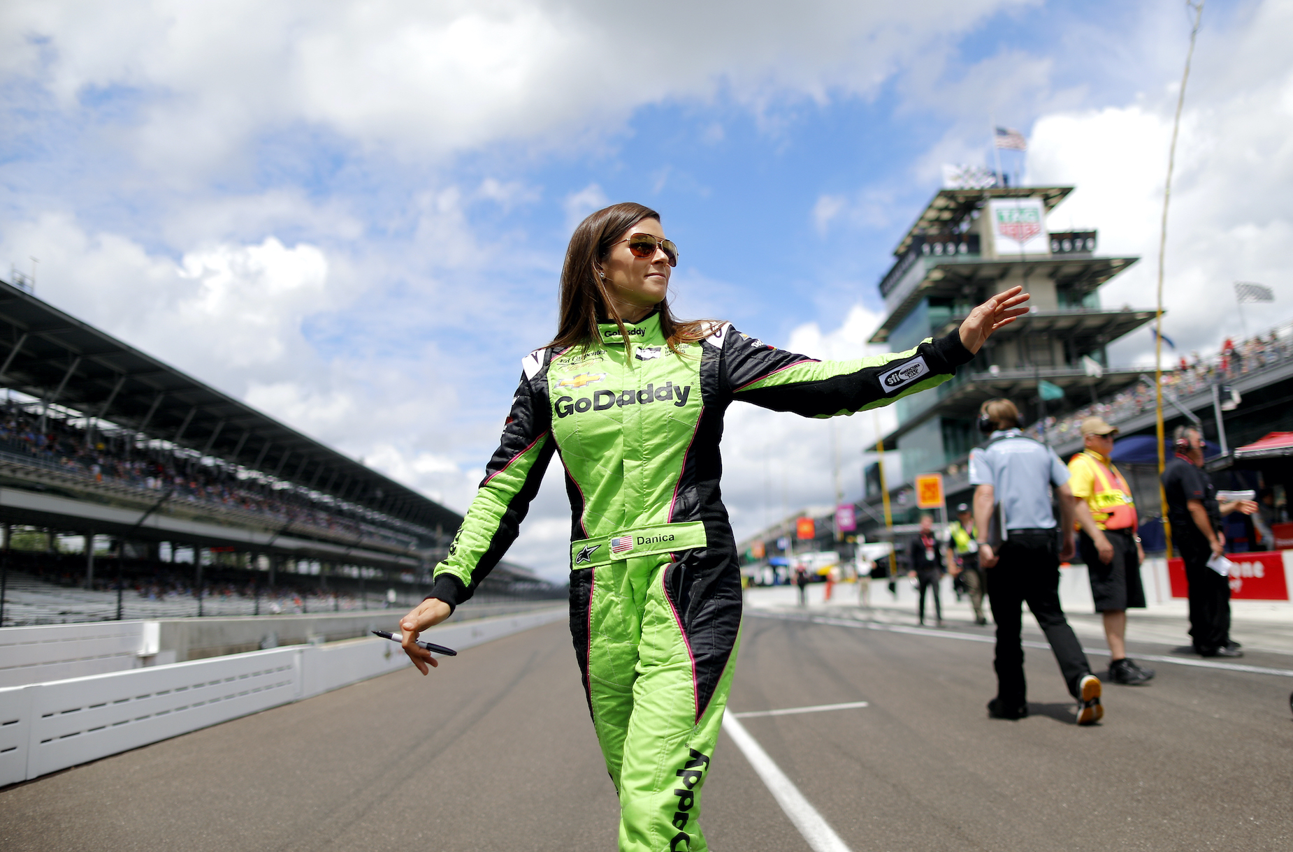 Danica Patrick at the Indianapolis Motor Speedway in 2018.
