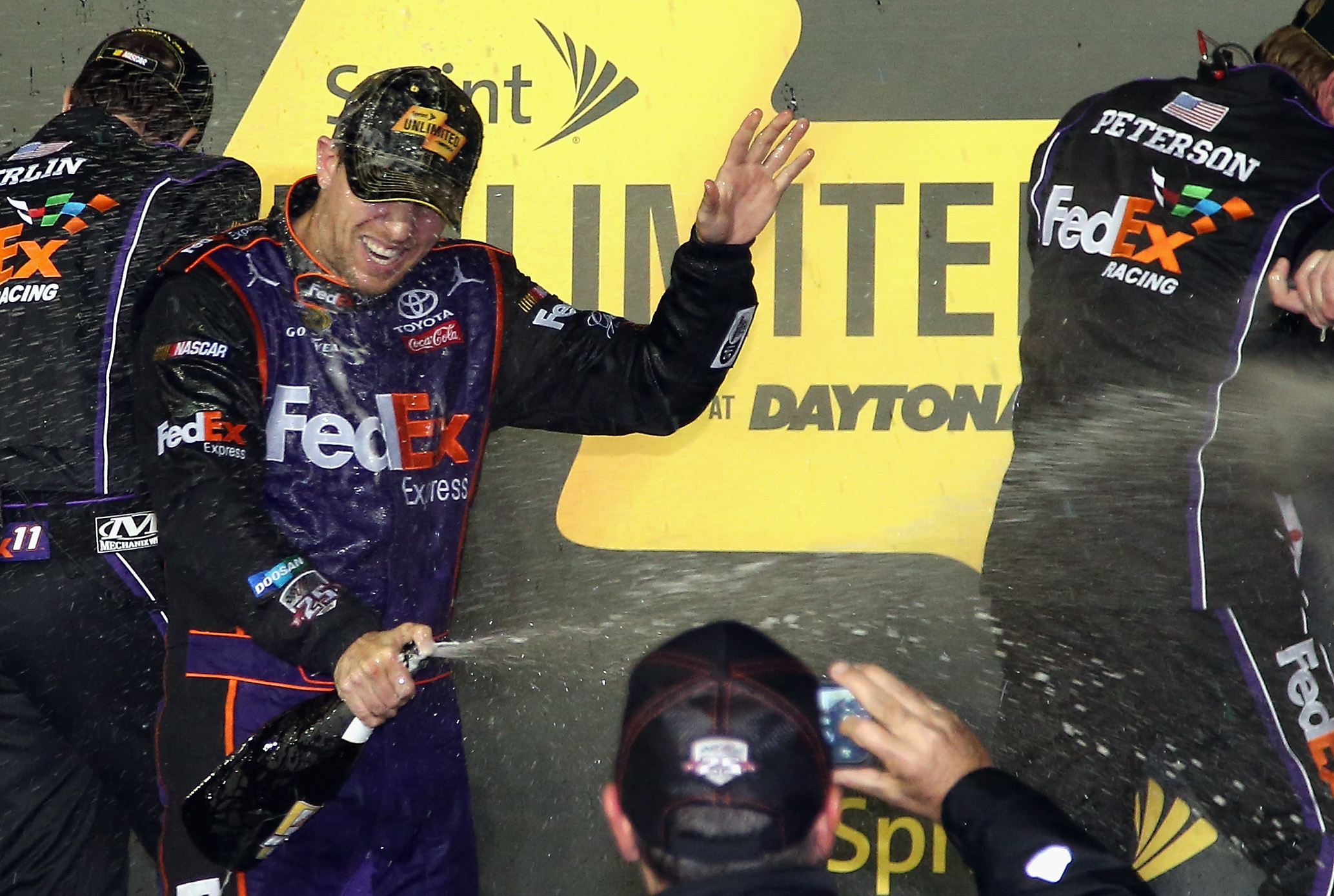 Denny Hamlin recalls the seven-word message he sent Michael Jordan to get their NASCAR partnership rolling.