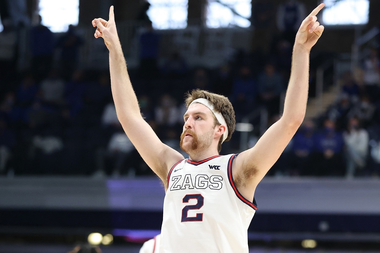 Gonzaga Bulldogs Star Drew Timme’s Signature Mustache Celebration Was Inspired by a High-Profile WWE Superstar