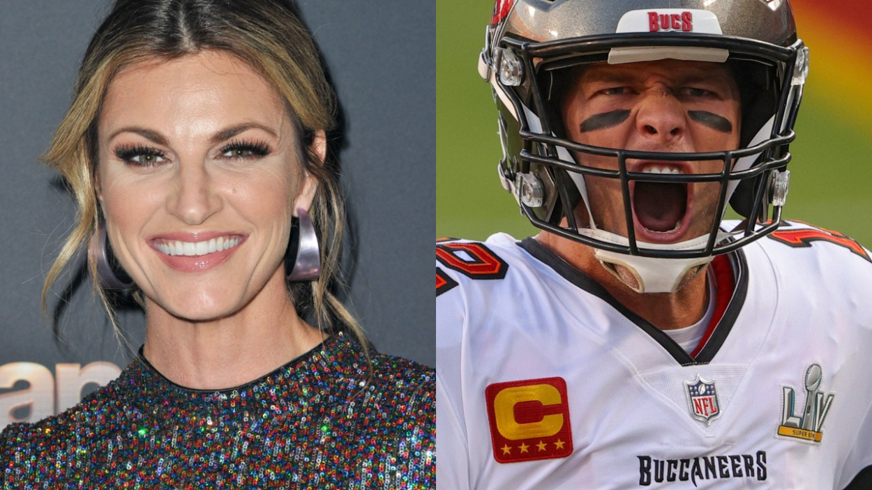 NFL reporter Erin Andrews and Buccaneers quarterback Tom Brady.