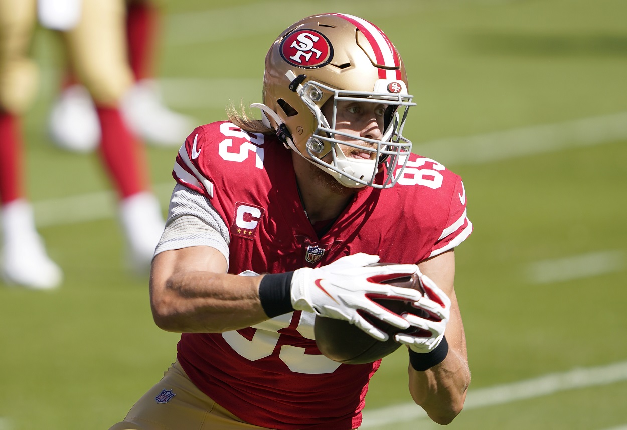 San Francisco 49ers tight end George Kittle ahead of a matchup with the Dolphins in October 2020