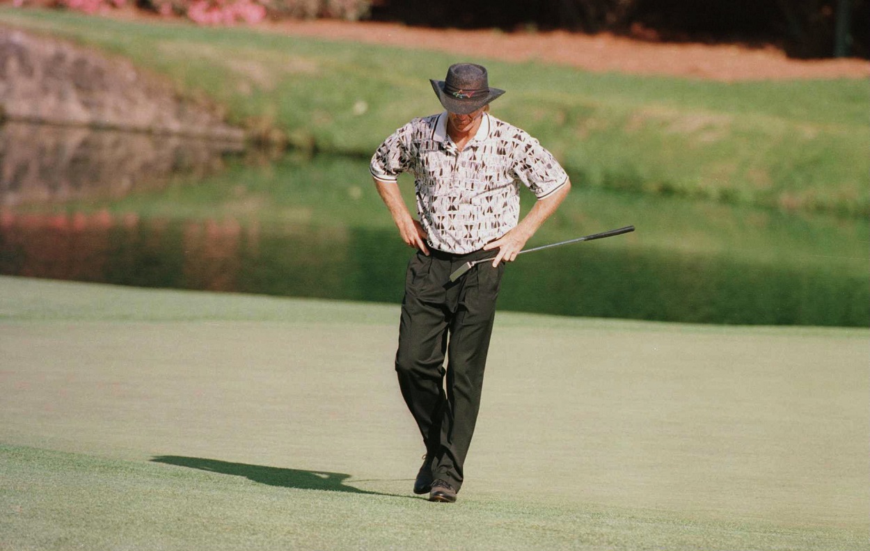 Greg Norman during the final round of The Masters in 1996