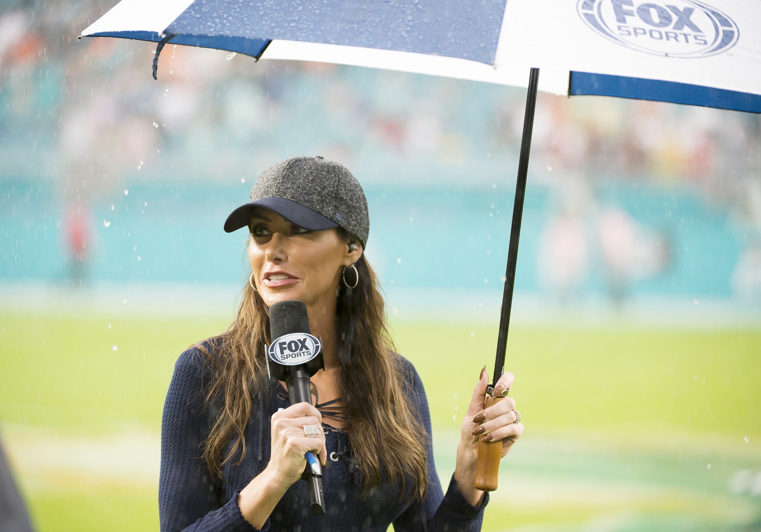 Holly Sonders was a top golfer in the junior ranks who attended Michigan State on scholarship before beginning a career in broadcasting. | Doug Murray/Icon Sportswire via Getty Images
