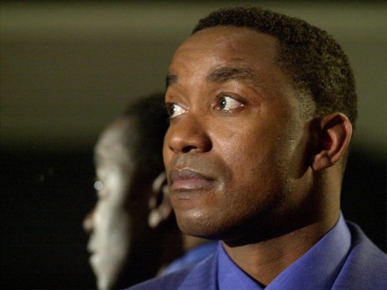 Isiah Thomas ahead of the announcement that he would be inducted into the Hall of Fame