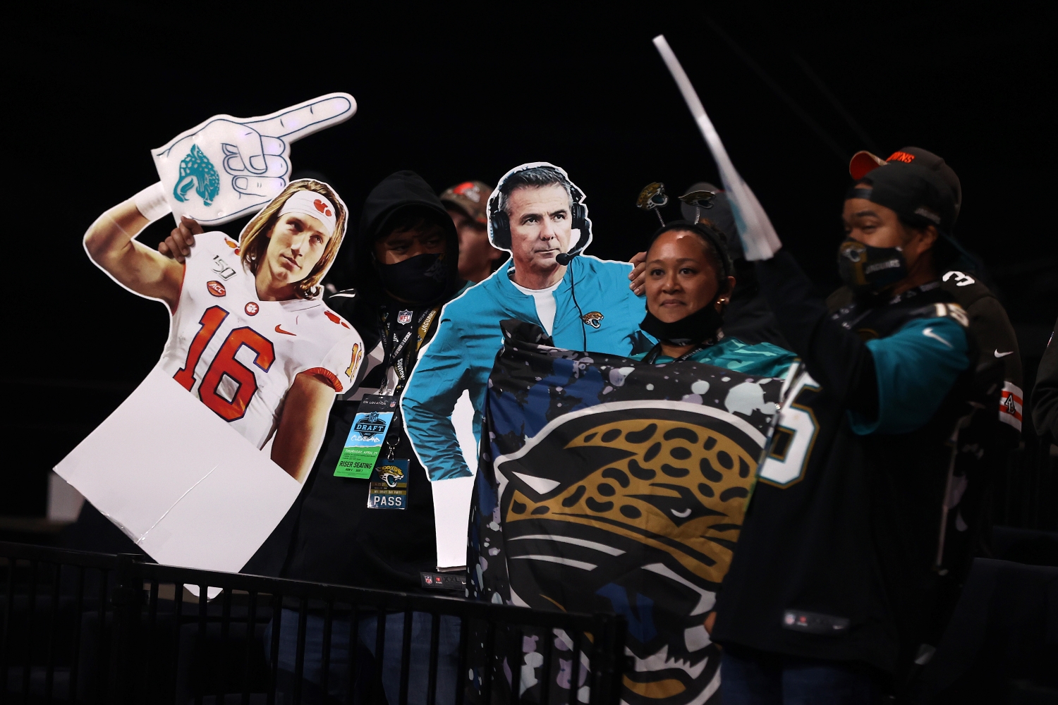 Jacksonville Jaguars fans react to Urban Meyer and the front officeselecting Travis Etienne in the 2021 NFL draft.