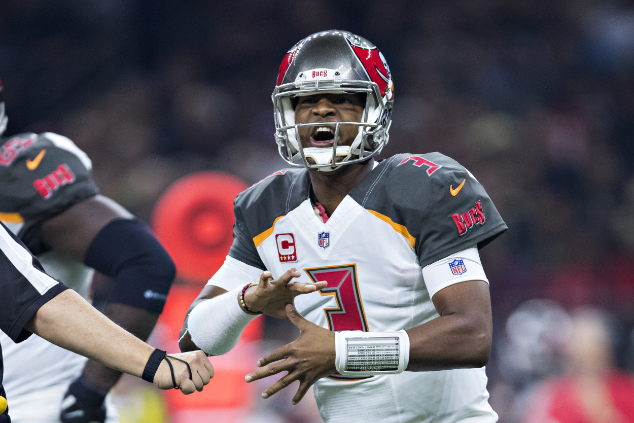 Former Buccaneers quarterback Jameis Winston, who now plays for the Saints.