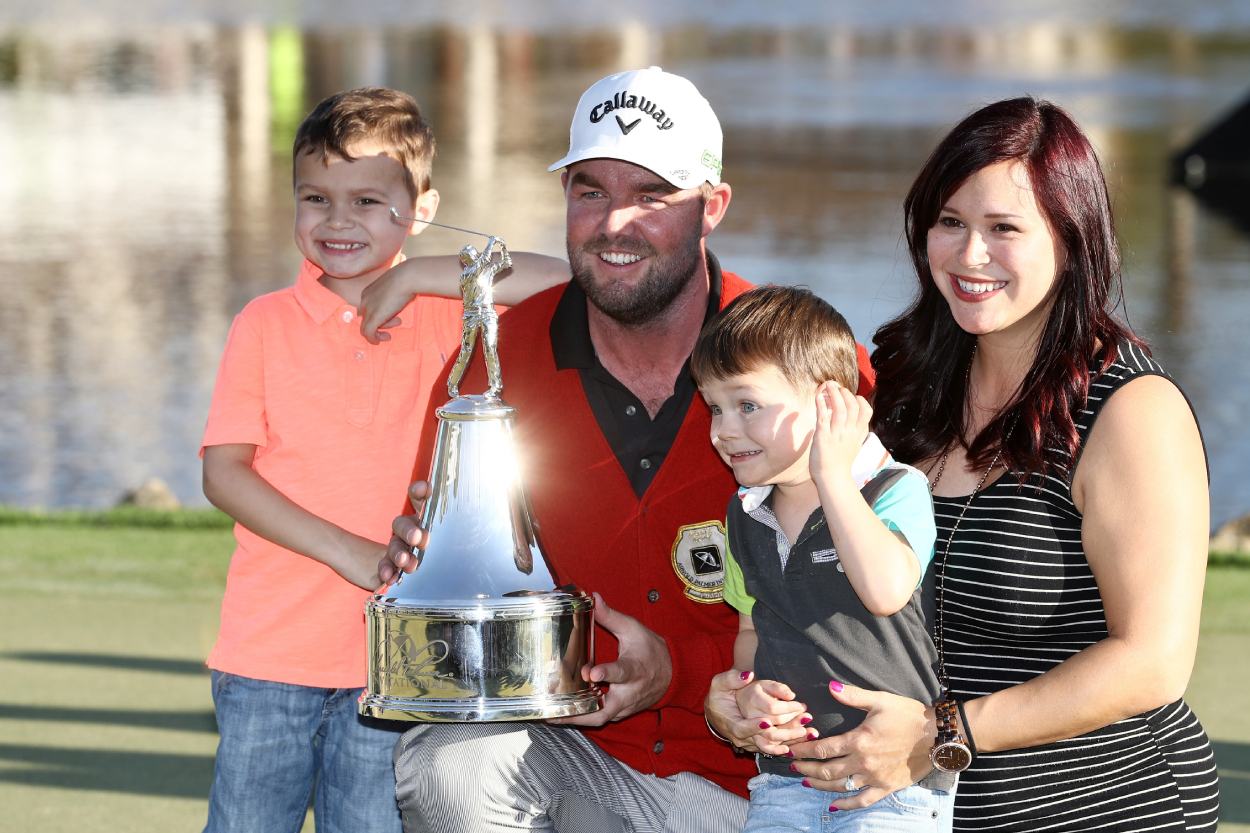 Golfer Marc Leishman and his family at the 2017 Arnold Palmer Invitational.