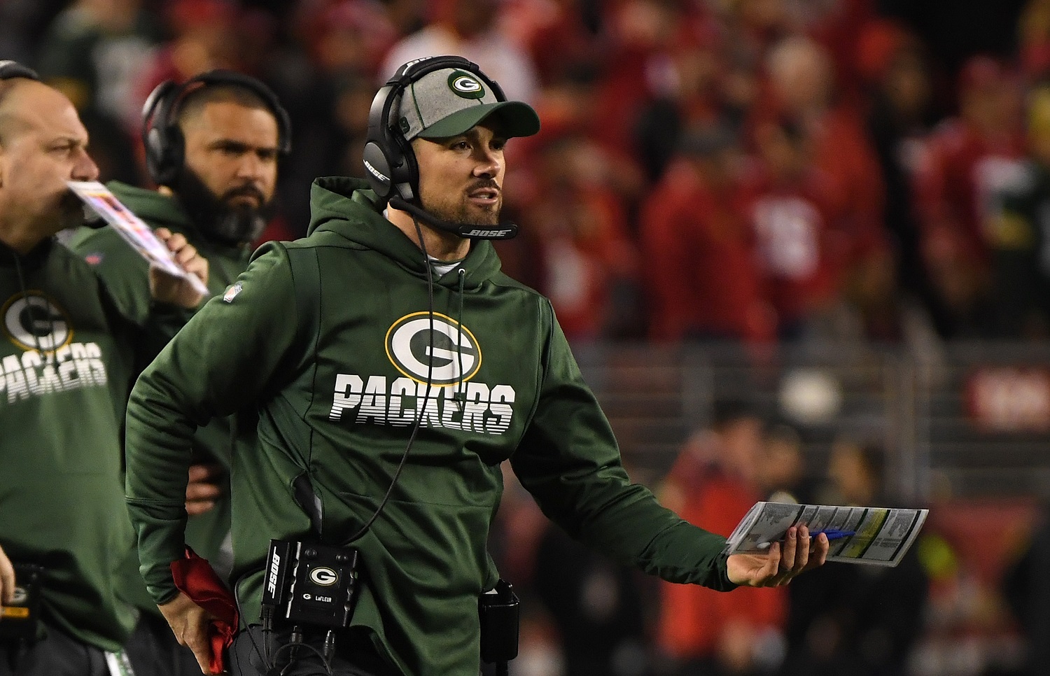 The Green Bay Packers have gone 13-3 in each of the past two seasons under Matt LaFleur. They will bolster their roster with 10 picks in the upcoming NFL draft. | Harry How/Getty Images