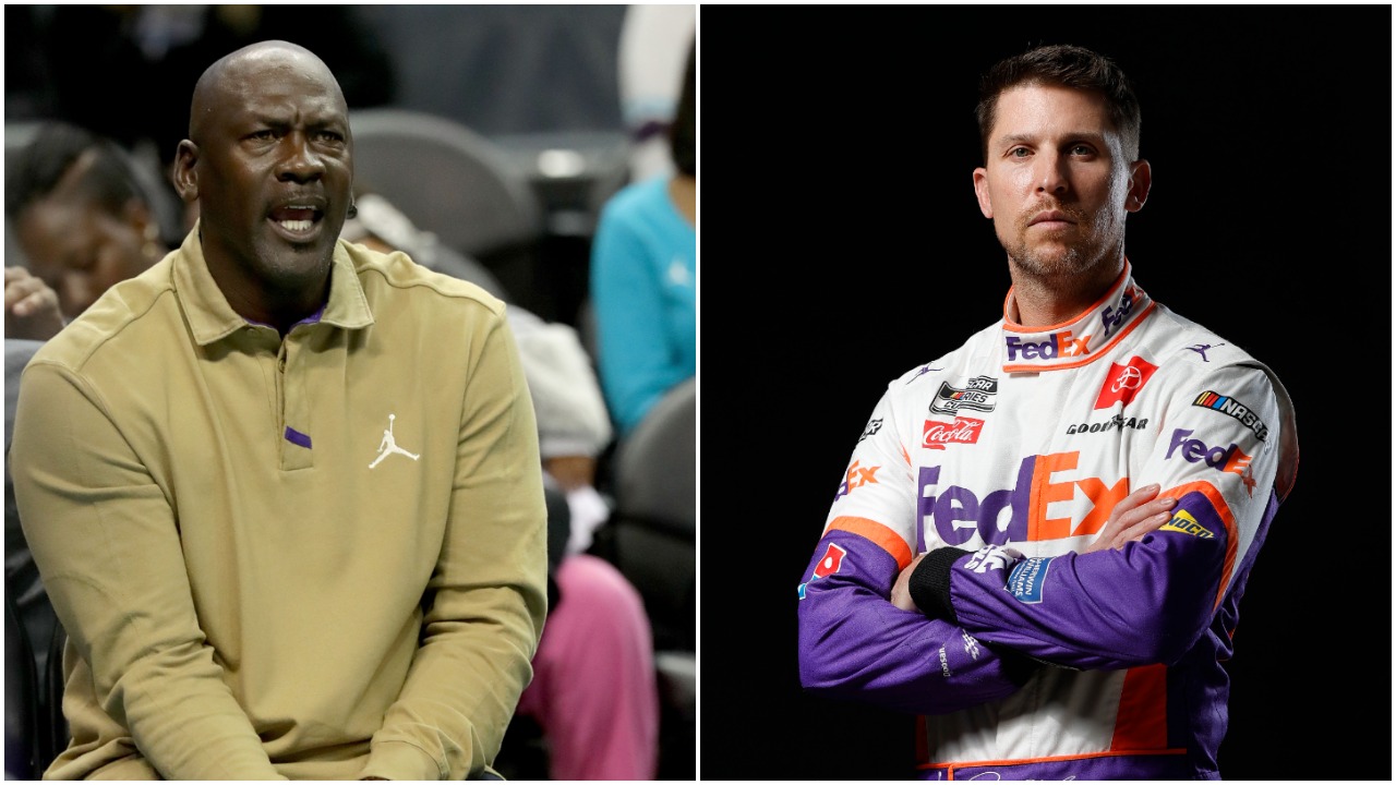 Michael Jordan and Denny Hamlin