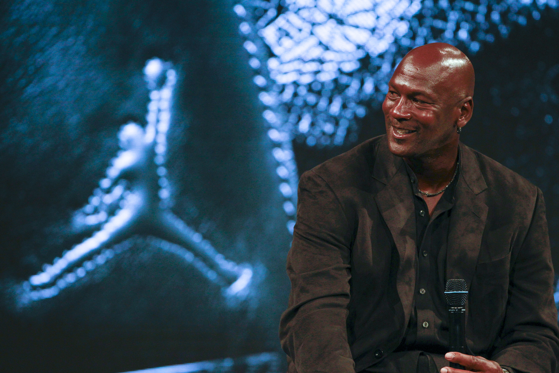 Michael Jordan at a 2015 press conference an Paris, France.