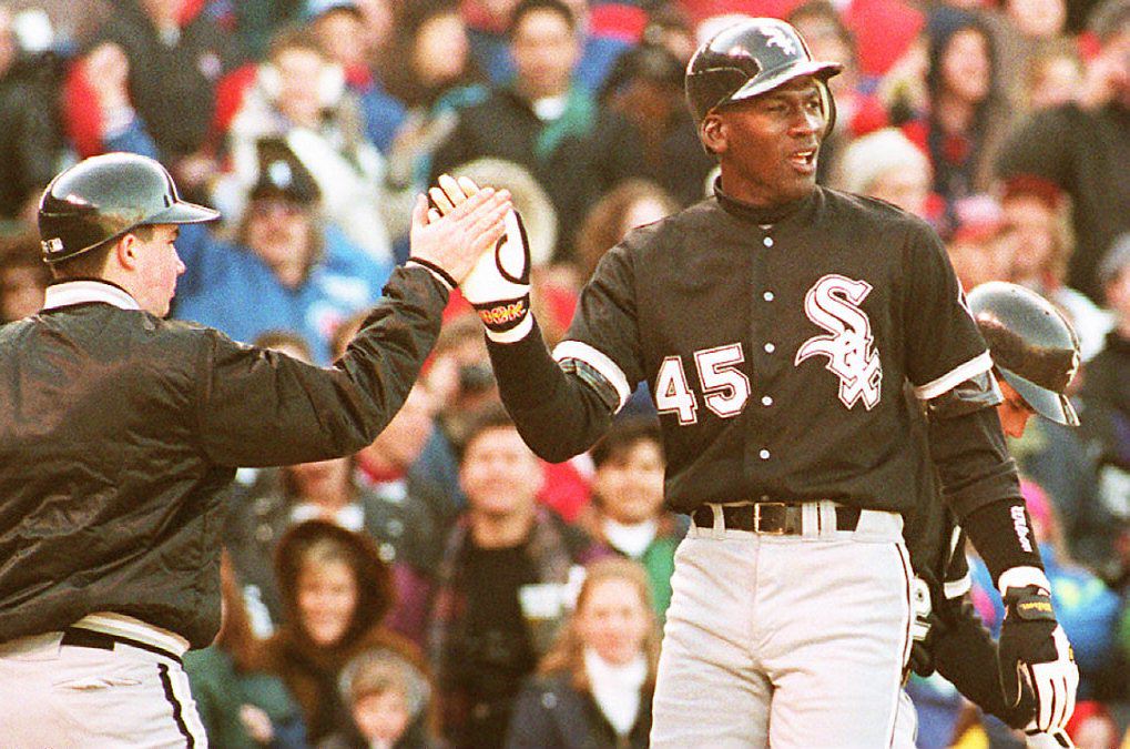 NBA legend Michael Jordan in 1994, when he played for the Chicago White Sox.