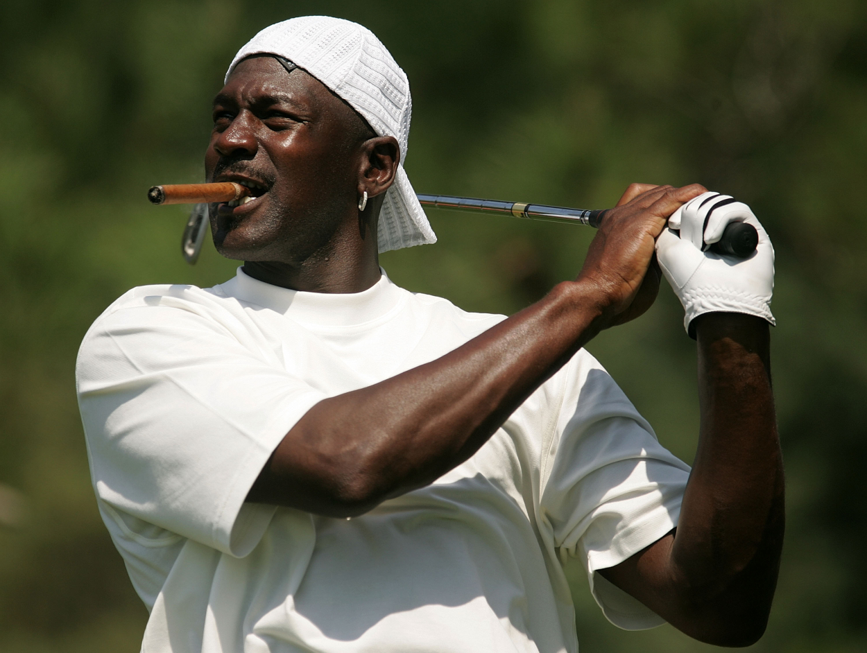 NBA legend Michael Jordan, who also loves to play golf.