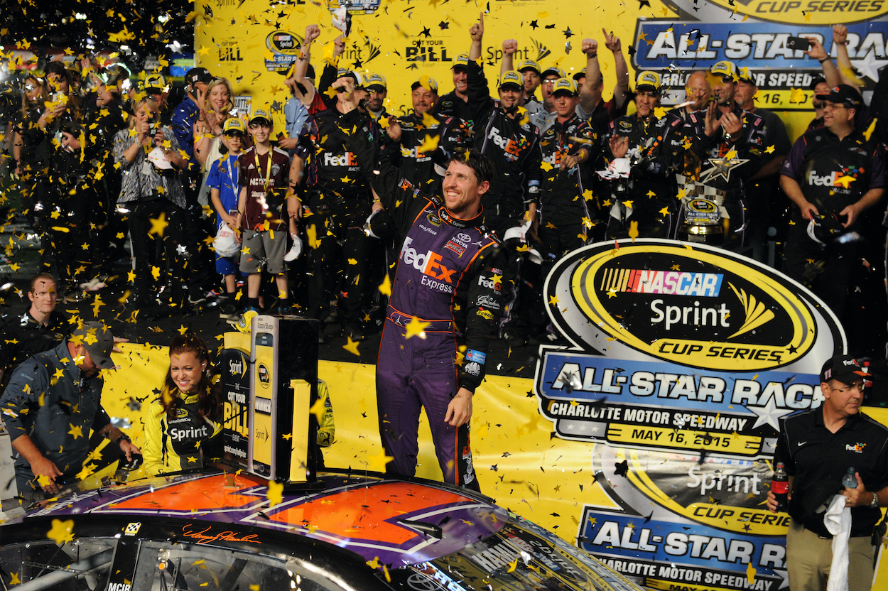 Denny Hamlin wins the 2015 NASCAR All-Star Race