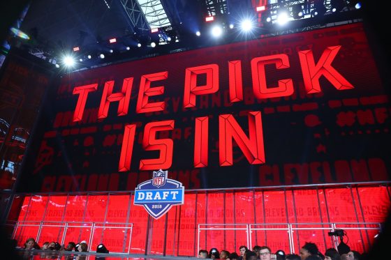 The NFL draft logo in 2018