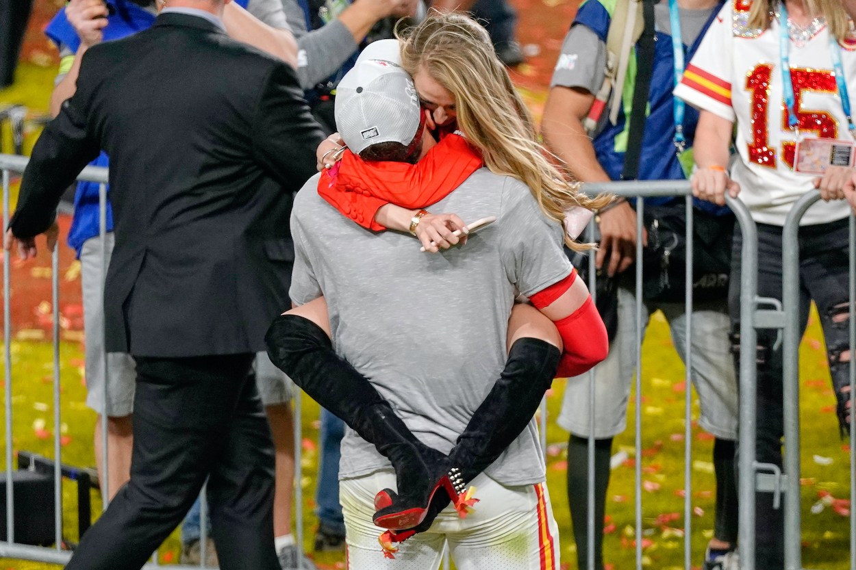 Patrick Mahomes is loving life as a new father, but he says fiancee Brittany Matthews is handling most of the dirty work as a young parent.