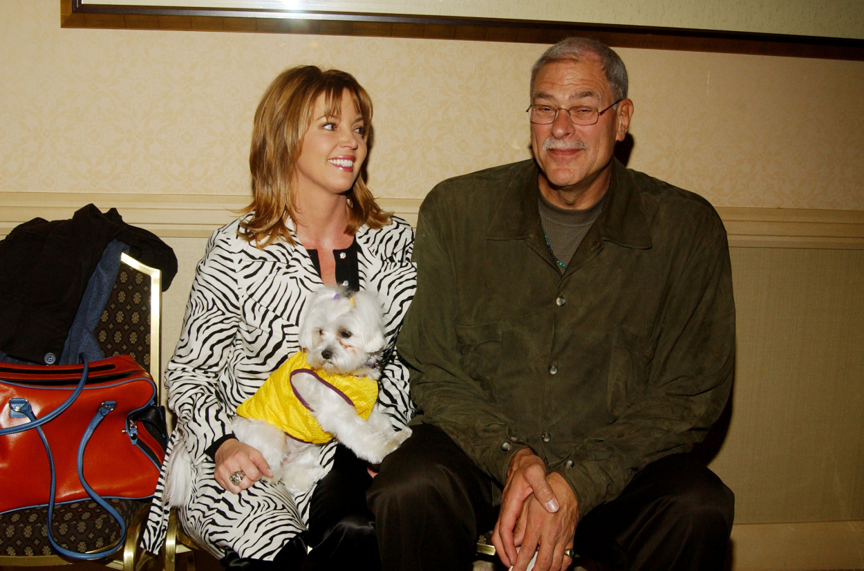 Current Lakers owner Jeanie Buss and former Lakers coach Phil Jackson.