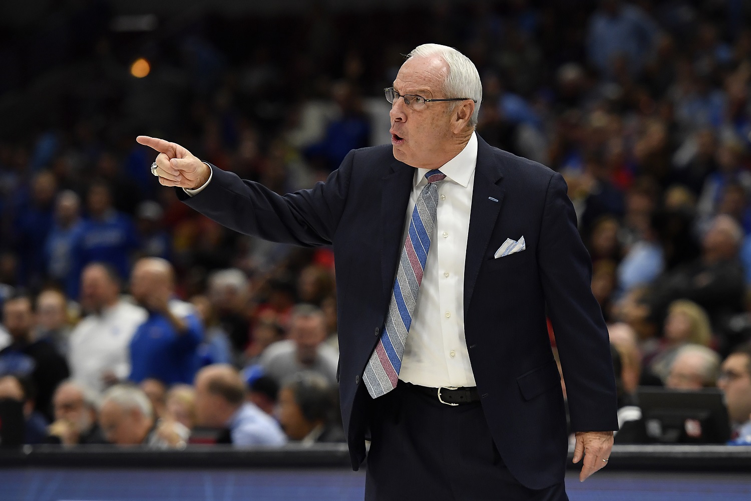 Roy Williams rolled up more than 900 victories at Kansas and North Carolina before suddenly retiring on April 1, 2021. | Quinn Harris/Icon Sportswire via Getty Images