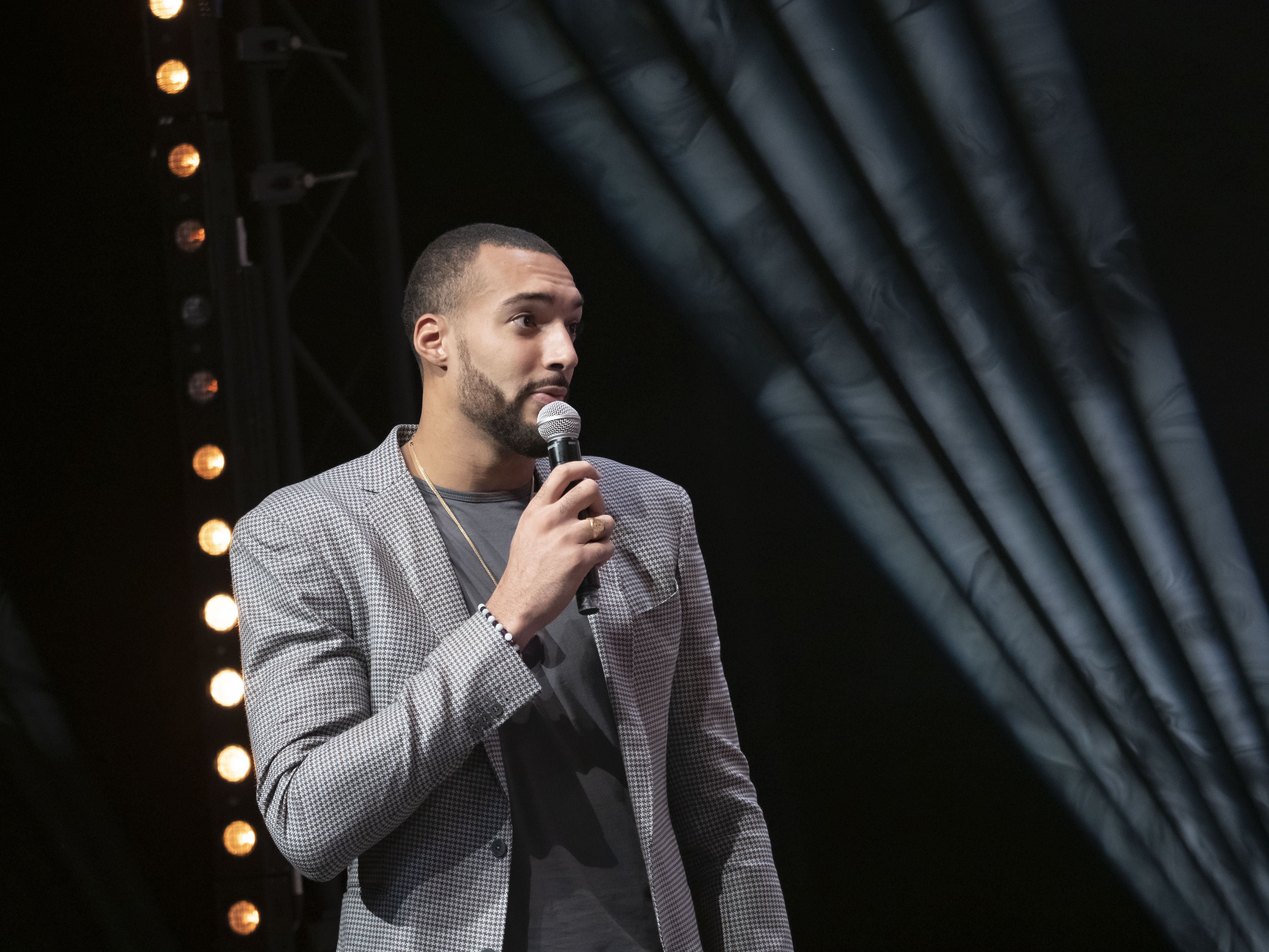 Rudy Gobert attends the 2020 Sportel Awards ceremony