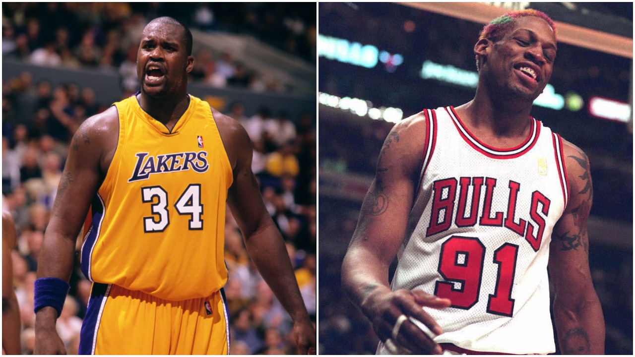 Shaquille O'Neal and Dennis Rodman