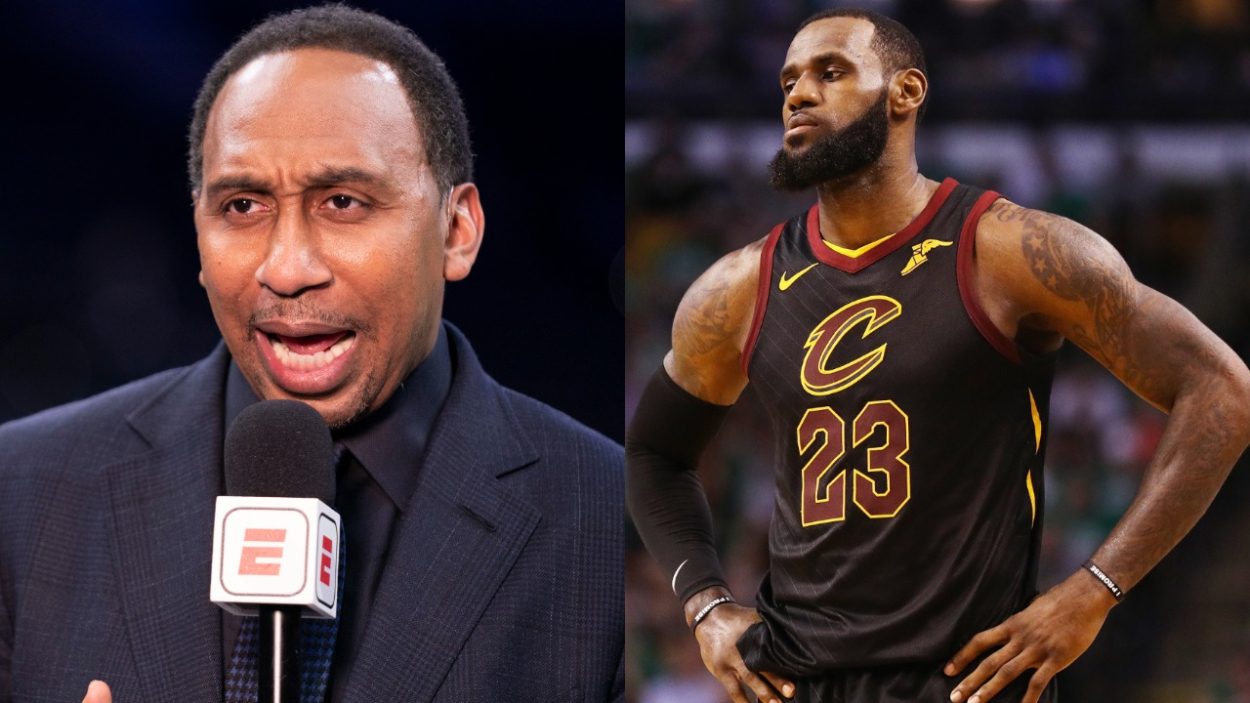 ESPN's Stephen A. Smith and former Cavs star LeBron James.