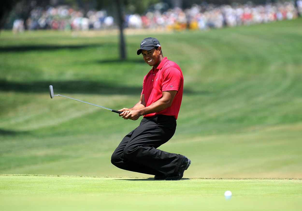 Tiger Woods during the 2008 U.S. Open playoff against Rocco Mediate