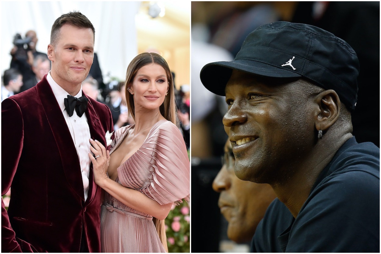 Tom Brady with wife Gisele Bundchen/Michael Jordan