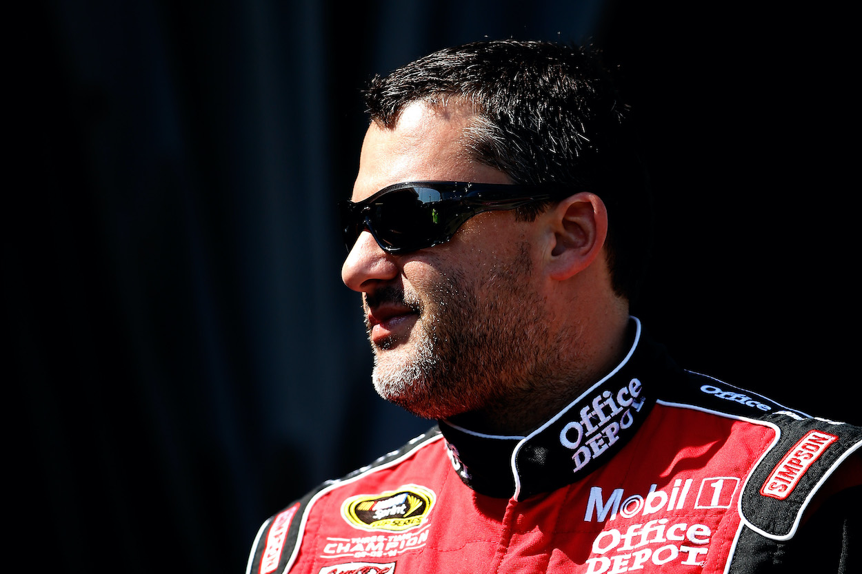 During a bizarre press conference in 2012, NASCAR driver Tony Stewart jokingly called for more crashes and never broke character.