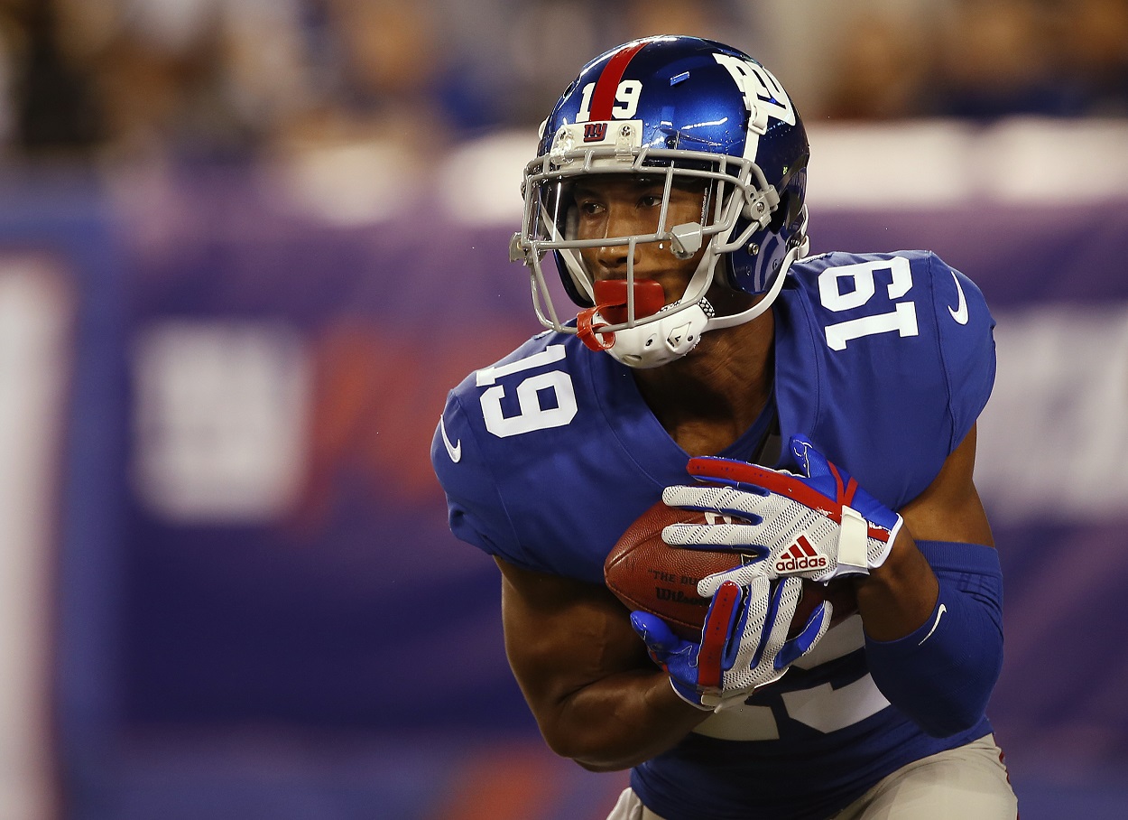 Former New York Giants wideout Travis Rudolph in a 2017 preseason game