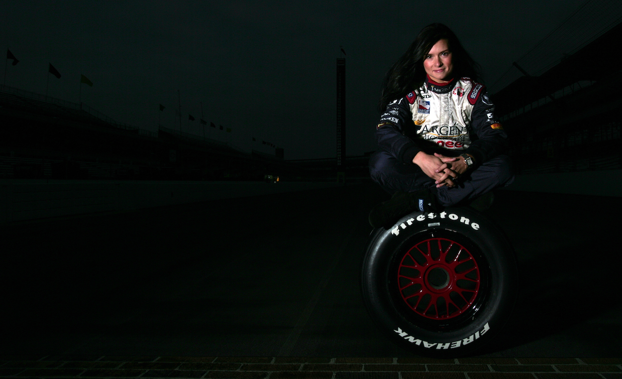 Danica Patrick poses for photo shoot before 2005 Indianapolis 500 