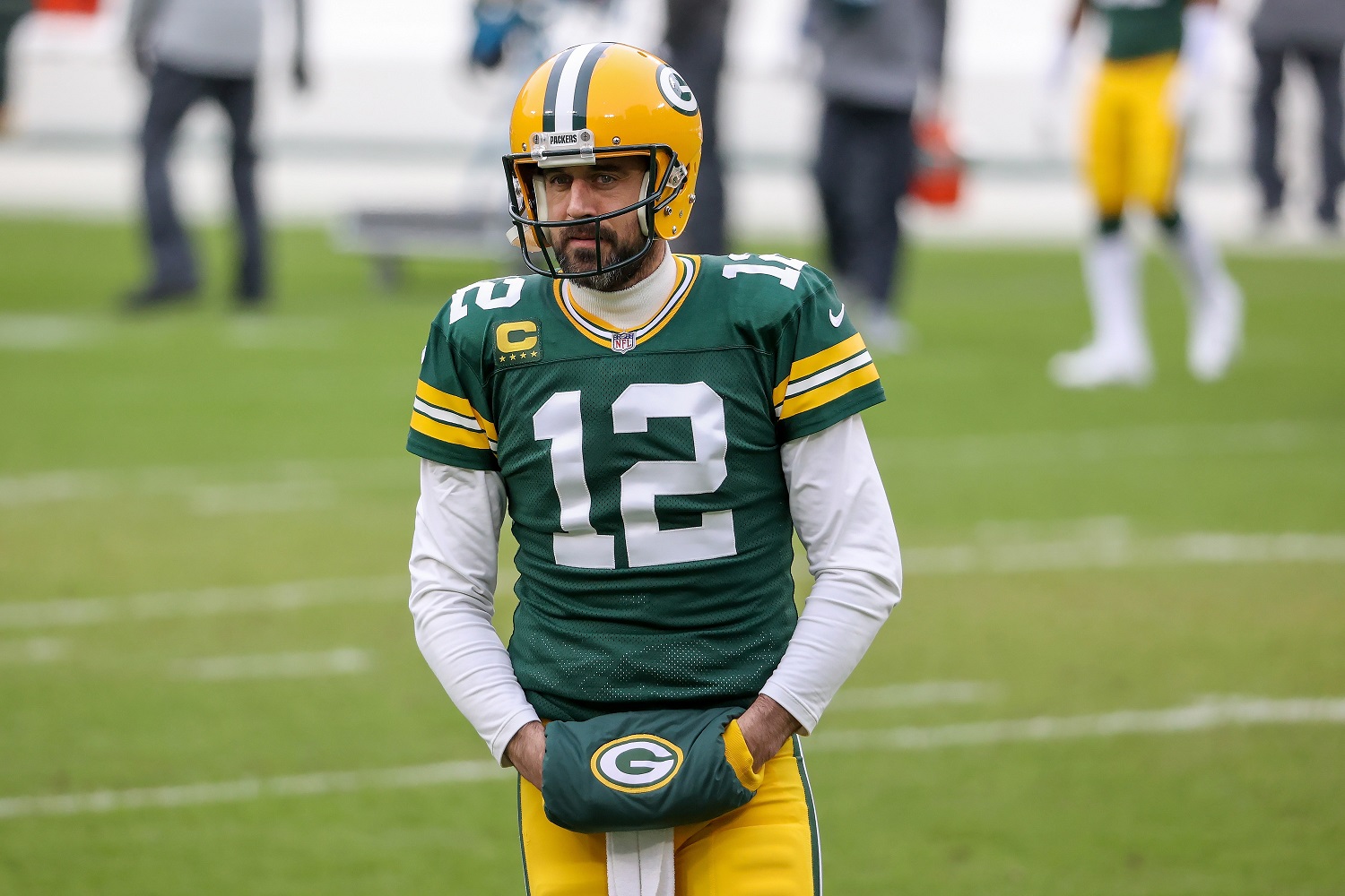 The tense standoff between Aaron Rodgers and the Green Bay Packers is a development seldom seen in the NFL before this offseason. However, the Houston Texans and Seattle Seahawks are also experiencing issues with their quarterbacks. | Dylan Buell/Getty Images