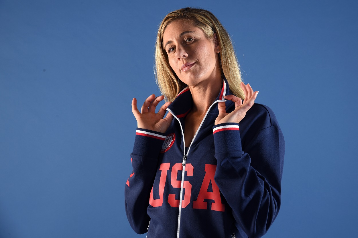 April Ross poses for her Team USA portrait ahead of the Tokyo Olympics