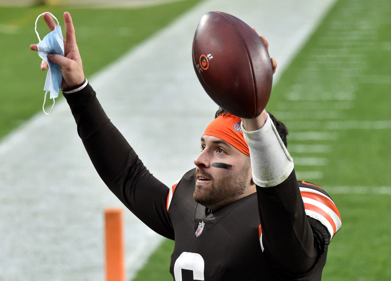 Cleveland Browns quarterback Baker Mayfield in January 2021.